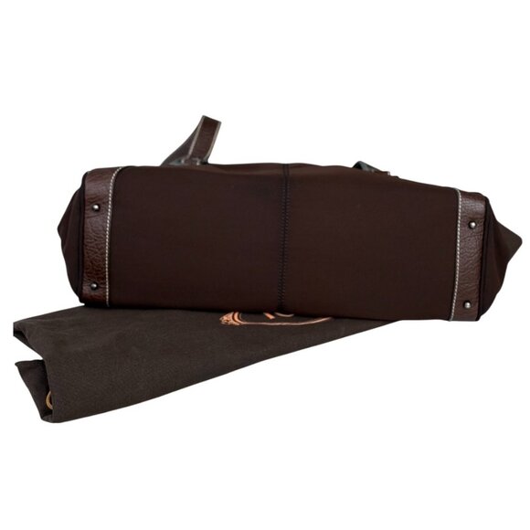 Tod's brown leather trimmed shoulder bag - Picture 8 of 16